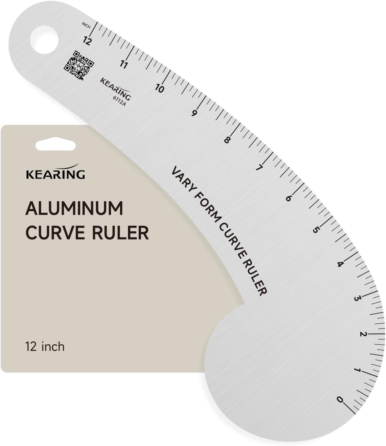 Kearing Vary Form Curve Ruler 12โ French Curve Ruler for Pattern Making, Avia...