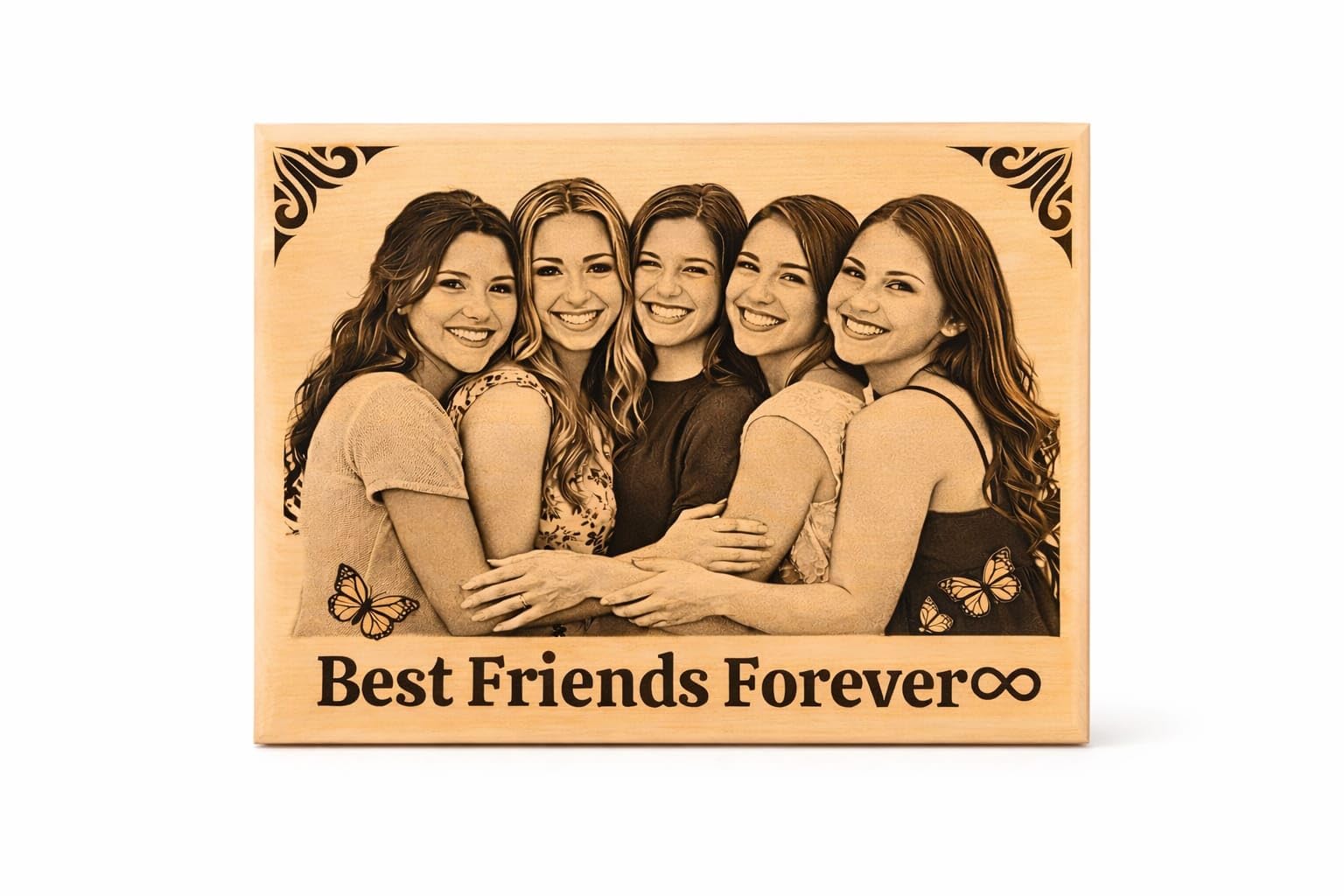 Personalized Wooden Photo Frame with Laser Engraving | Custom Photo on Wood | Gift for Couples, Anniversary, Valentine’s Day | 6x4 Inch-image-3