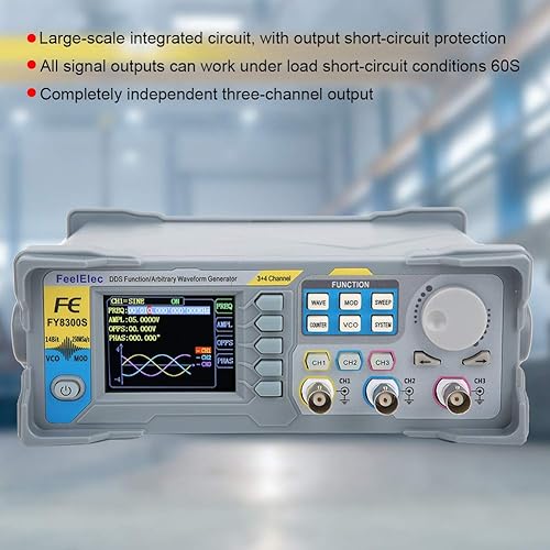 Miniatura 7 de Generador de 3 canales, 4 niveles TTL Salida FY8300S-60M US Plug 100-240V Medidor de frecuencia 250MSas Función de salida Forma de onda arbitraria