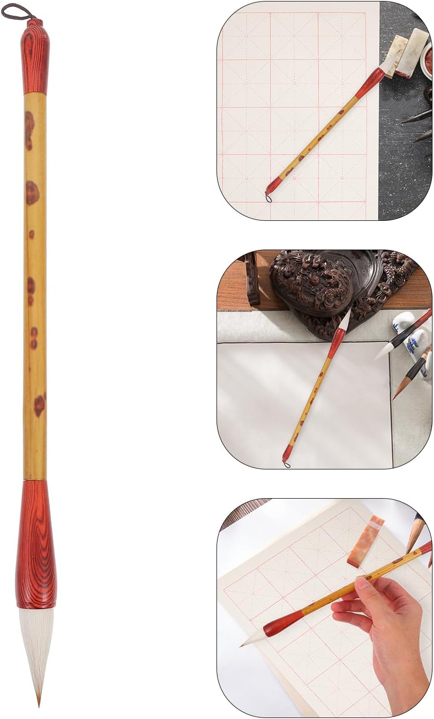 Alipis Chinese Calligraphy Sumi Brush Small Garlic-Shaped Tip Painting Brush for Beginners and Adults Watercolor Drawing and Writing Art Supplies