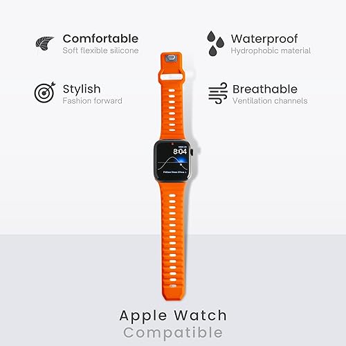 Miniatura 7 de Correa de repuesto de silicona suave compatible con Apple Watch Band de 1.929 in, 1.772 in, 1.732 in, 1.654 in, correa de repuesto de silicona suave