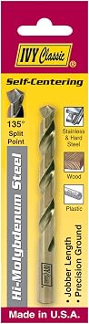 IVY Classic 10518 9/32-Inch Hi-Molybdenum Steel Drill Bit, 135-Degree Split Point, USA, 1/Card
