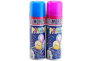 Gender Reveal Event Spray String Streamer - Pink Blue 3oz Cans