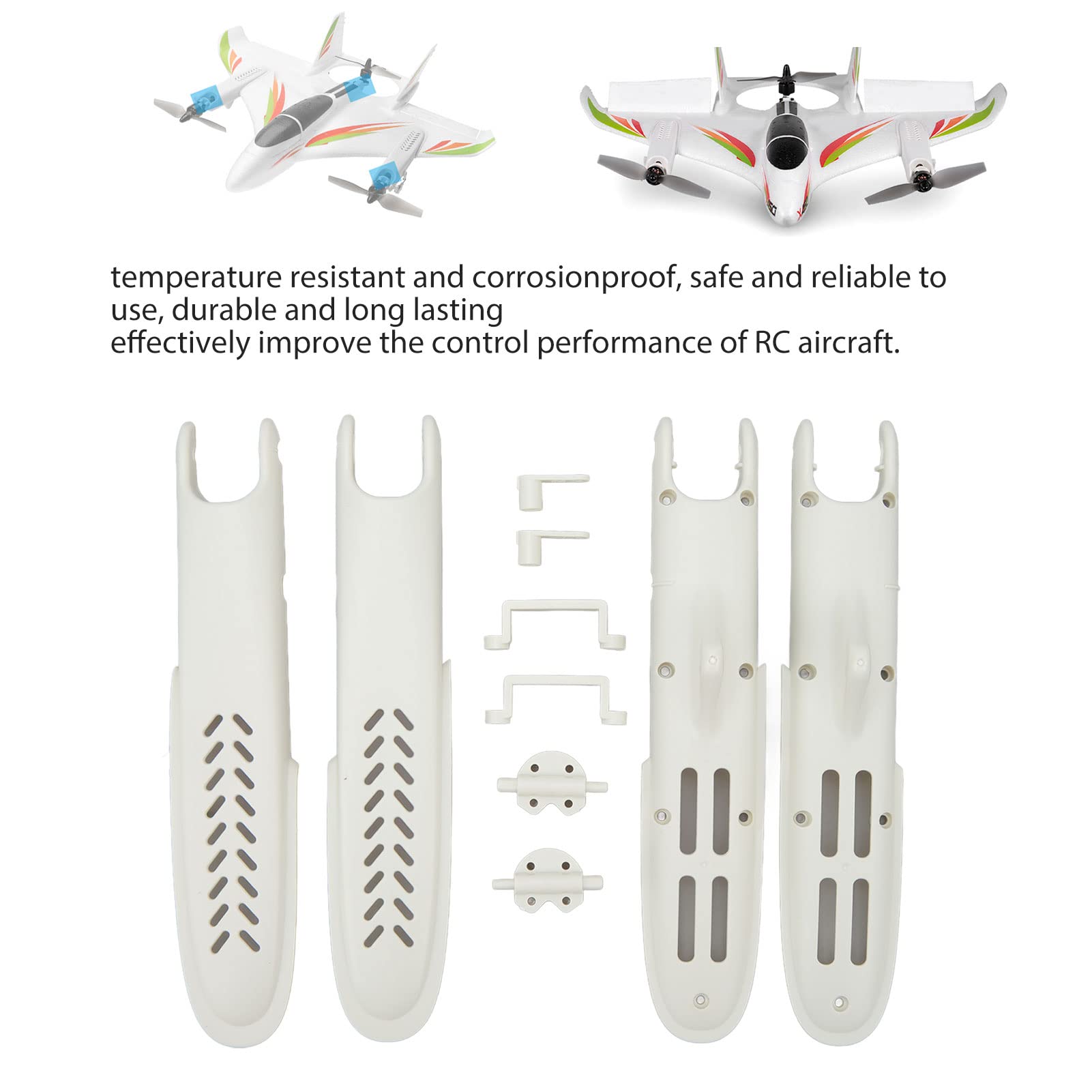 Lybunair 10Pcs RC Airplane Motor Seat Bracket Spare Parts Kit - Motor Base, Bracket Group, Shell Receiver Housing for XK X450, White