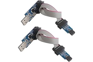 Programador descargador USB para microcontrolador ATMEL 51 AVR con cable + adaptador...