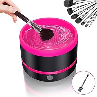 Pinkiou Máquina limpiadora de brochas de maqu...