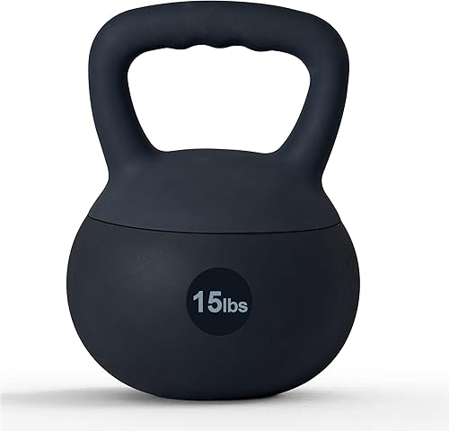 soges Pesa rusa de PVC de una pieza con asas anchas, pesas rusas de entrenamiento de fuerza de 5 libras a 35 libras opcionales para mujeres de