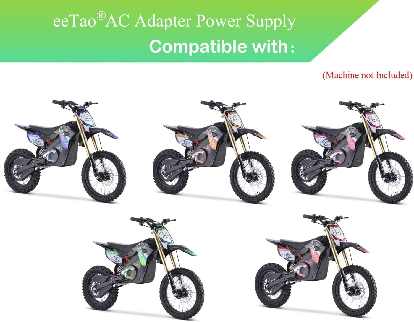 3 Hole 54.6V AC/DC Adapter Charger Compatible with MotoTec Pro MT-Dirt-Pro-1500 MT-1500W-Pro MT-Pro-DB 48V Lithium Li-ion Battery 1500W 1600W Model LS-018C20-5452000 54.6VDC 2A Power Supply