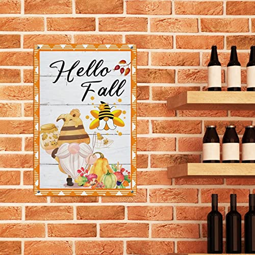 Plaque métallique Hello Fall déco jardin robuste face aux intempéries - 6