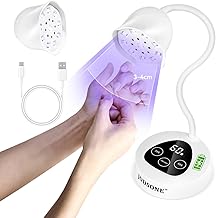 JODSONE Mini Cordless U V LED Nail Lamp, Portable Rechargeable for Gel Nails Auto Sensor LED Nail Lamp White
