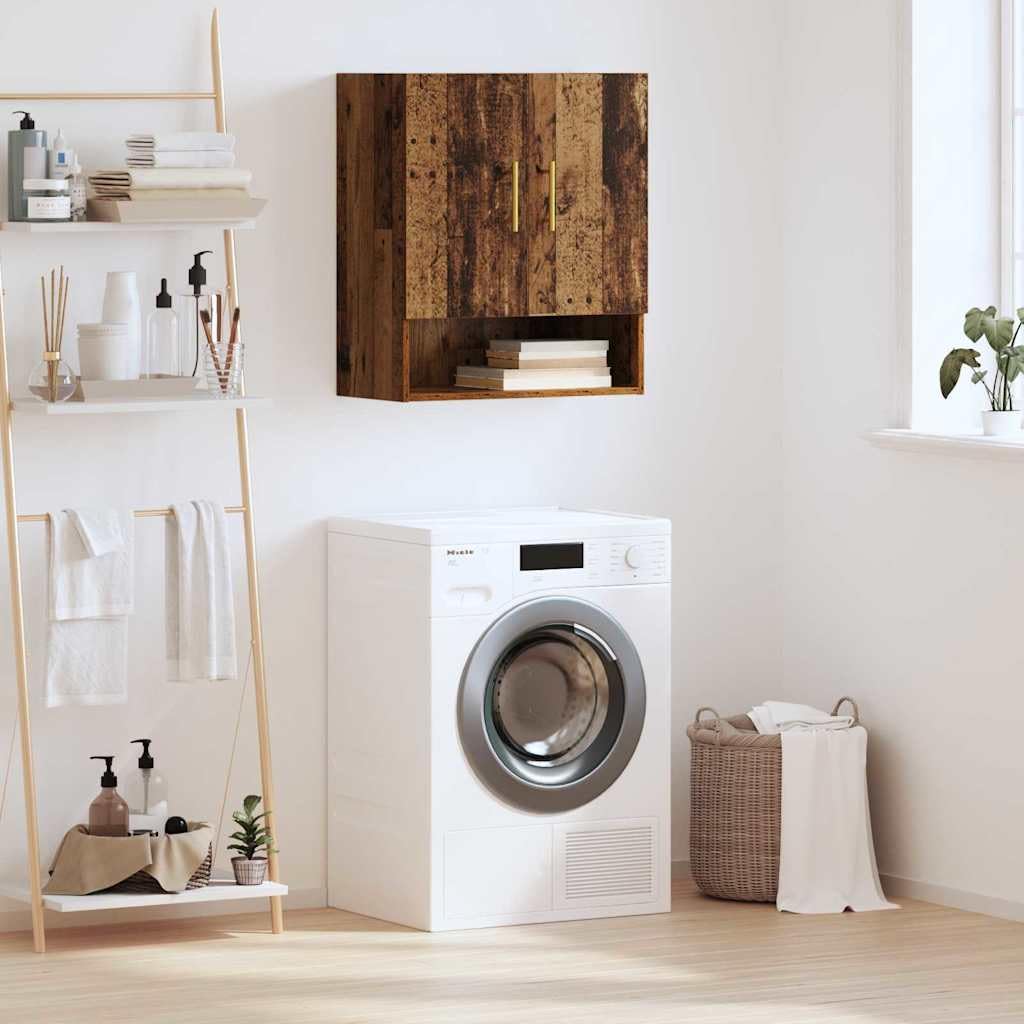 vidaXL Szafka ścienna Stare drewno 60 x 31 x 70 cm, Przechowywanie w salonie, nowoczesna szafka ścienna, prostokątny design, trwałe drewno, elegancka organizacja domu