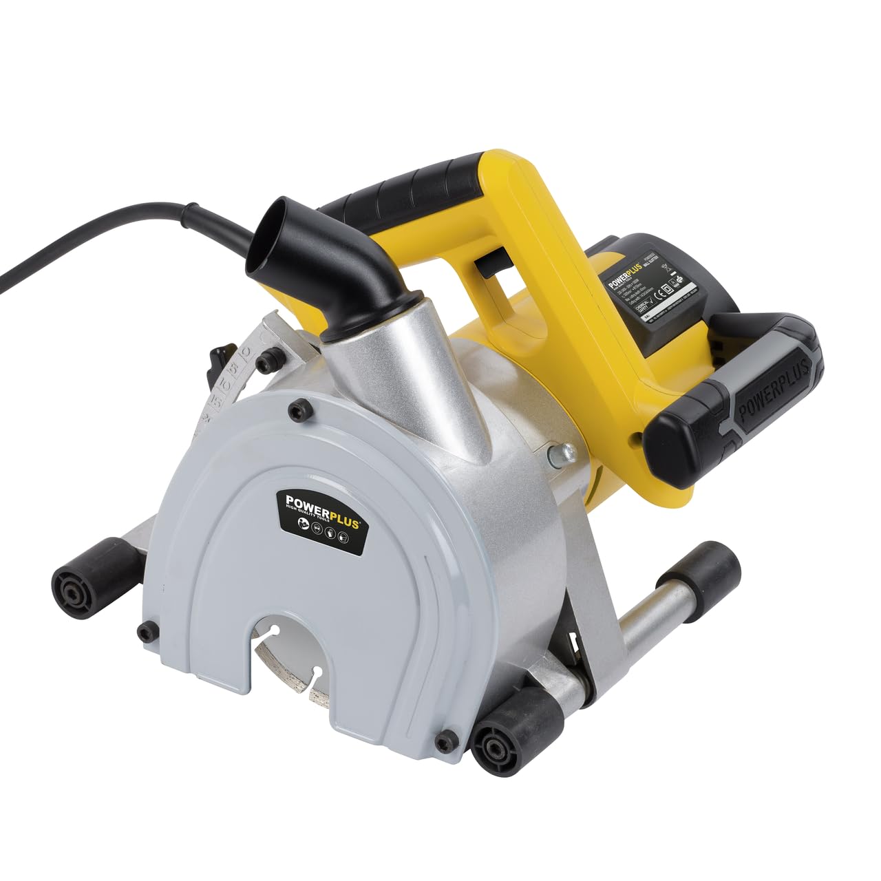 POWER plus Mauernutfräse POWX0650 - Profi Schlitzfräse mit 1800 Watt und Sägeblätter mit 150 mm Durchmesser, Professionelles Werkzeug mit einer Schnittleistung bis 45 mm