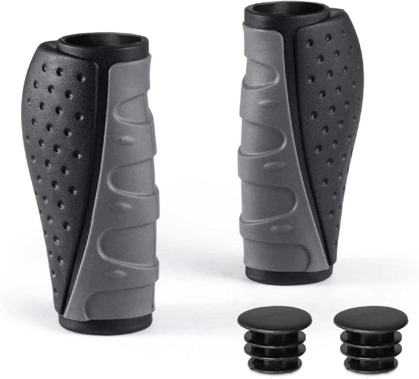 PRUNUS No-Slip Soft Rubber Bike Handlebar Grips Universal for Bicyble, MTB, BMX Mountain Bike, E-Bike, Scooter, Beach Cruiser, City Commuter Bikes, Universal Size Bike Grips for Adult, Bike Grips