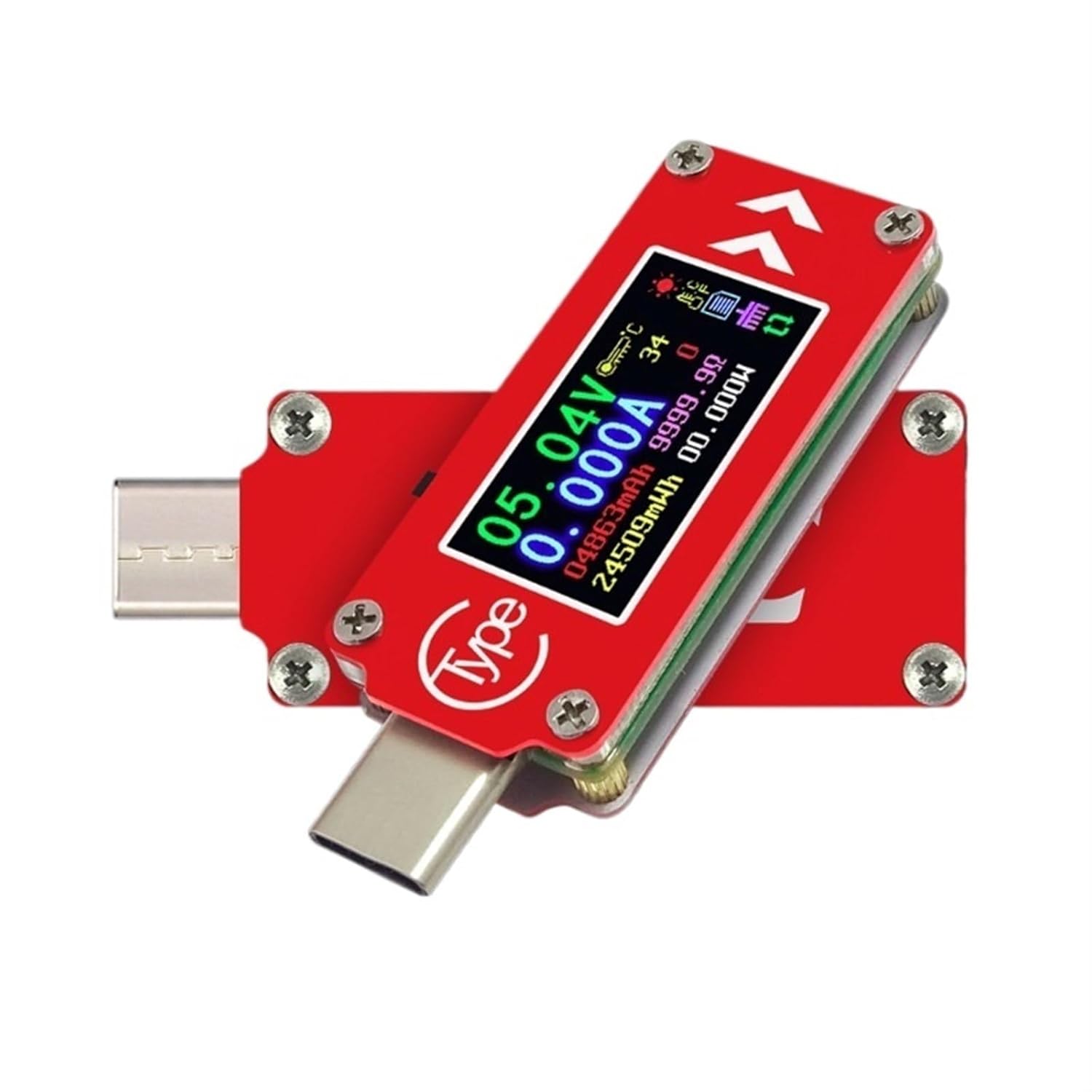 Type-C Voltage Ammeter Capacity Temperature Measurement Tester Data line Charger PD Fast Charge Detector