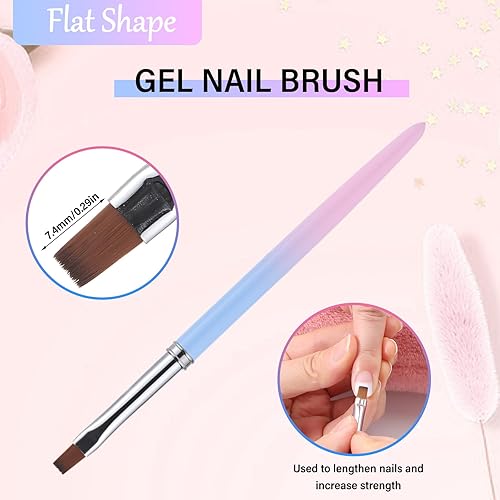 Miniatura 6 de INENK Cepillos de limpieza de uñas para limpiar errores de esmalte en las cutículas, cepillo de uñas resistente a la acetona, cepillos de limpieza