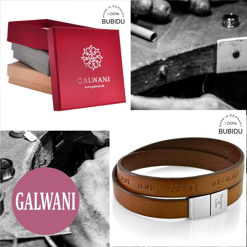 Armband Herren Gravur Leder braun Mann Leder Armband Koordinaten Männer Armband Text Männer Geschenke Herrenschmuck Namen Männerschmuck | HANDMADE IN GERMANY