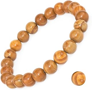 DAZCOLO 8mm Natural Gemstone Stretch Bracelet, Handmade Unisex Crystal Bracelets for Meditation, Yoga, Spiritual Healing & Positive Energy