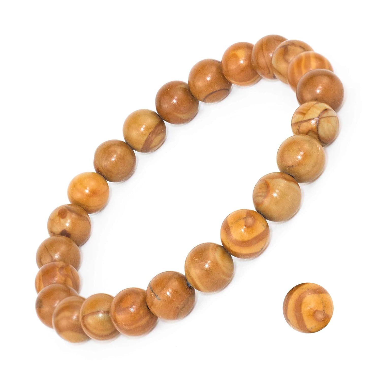 8mm Natural Gemstone Stretch Bracelet, Handmade Unisex Crystal Bracelets for Meditation, Yoga, Spiritual Healing & Positive Energy