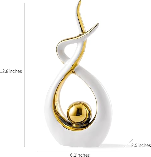 Miniatura 4 de FJS Decoración para el hogar, arte abstracto, moderno, estatua de cerámica, decoración de mesa para comedor, sala de estar, oficina, centro de mesa,