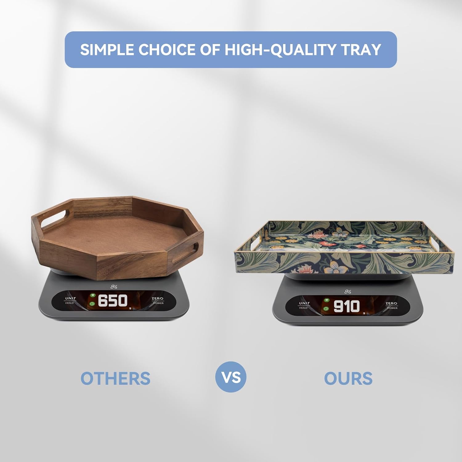 Coffee Table Trays for Living Room Serving Tray with Handles, Modern Large Tray for Ottoman Coffee Table - Image 5