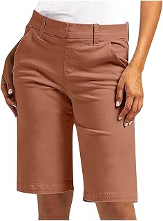 Bermuda Shorts for Women Trendy 2025 Casual Summer High Waisted Chino Shorts Straight Leg Hiking Vacation Outfits