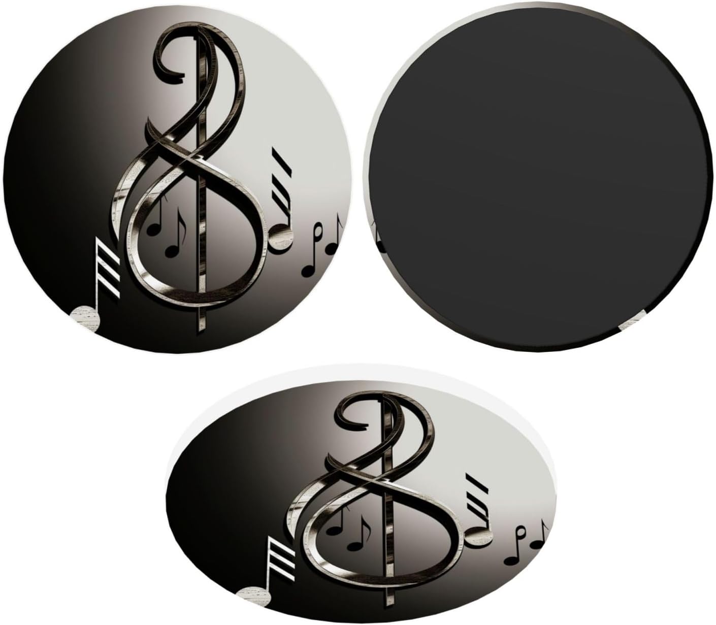Round Acrylic Fridge Magnets Music Symbol2 Magnetic Refrigerator Sticker Funny Cute Refrigerator Decorative Magnets for Fridge Office Whiteboard Kitchen Cabinets Locker image 2