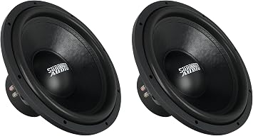 Sundown Audio E-15 V.4 D4 SW-EV415D4 15 in 750-Watt RMS 1500-Watt Peak Car Subwoofer Dual 4-Ohm, Ported Enclosure Ready, Bass, 2-Piece