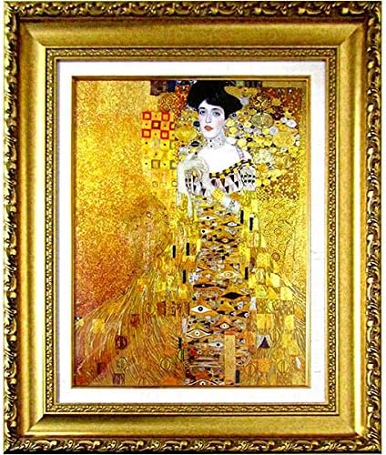 Amazon Co Jp グスタフ クリムト 世界の名画コレクション アデーレ ブロッホ バウアーの肖像 複製画 人物画 肖像画 女性画 金箔 ウイーン分離派 黄金時代 店内装飾 複製 絵画 B55 ホーム キッチン