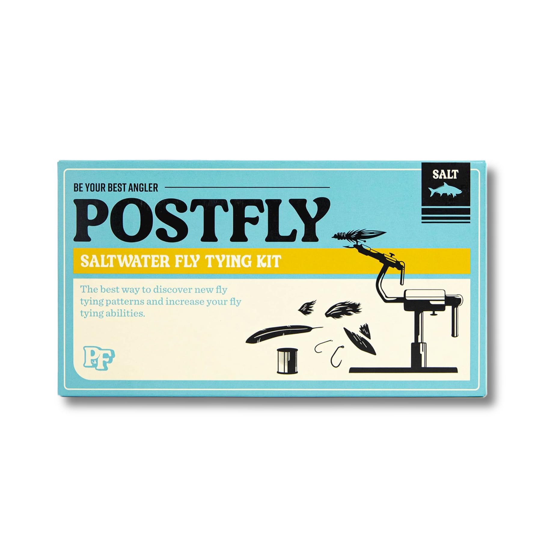 Postfly Saltwater Fly Tying Kit, Tie Your Own Flies, Fly Fishing Pattern Kits for Snook, Striped Bass, Redfish, Bonefish, Permit, False Albacore and More (Saltwater)
