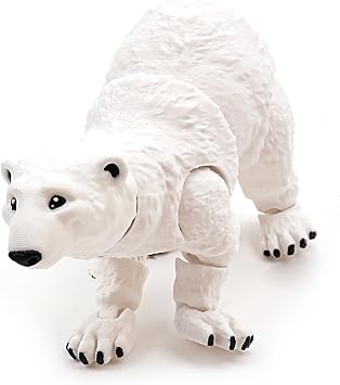 3D Printed Flexible Animal Figurine, Articulated Creature Desk Decor, Unique Collectible Ornament for Home & Office Display Polar Bear