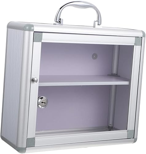 Caja de bloqueo de medicamentos para el hogar, caja de medicamentos montada en la pared, segura y resistente, fácil de abrir y cerrar, suministros