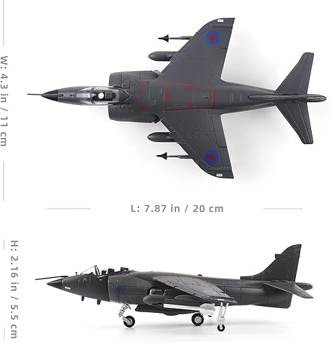 Miniatura 2 de 1/72 Harrier Jet Royal Air Force Fighter Pre-Build Kits de modelo de avión fundidos a presión avión modelo de exhibición militar avión para