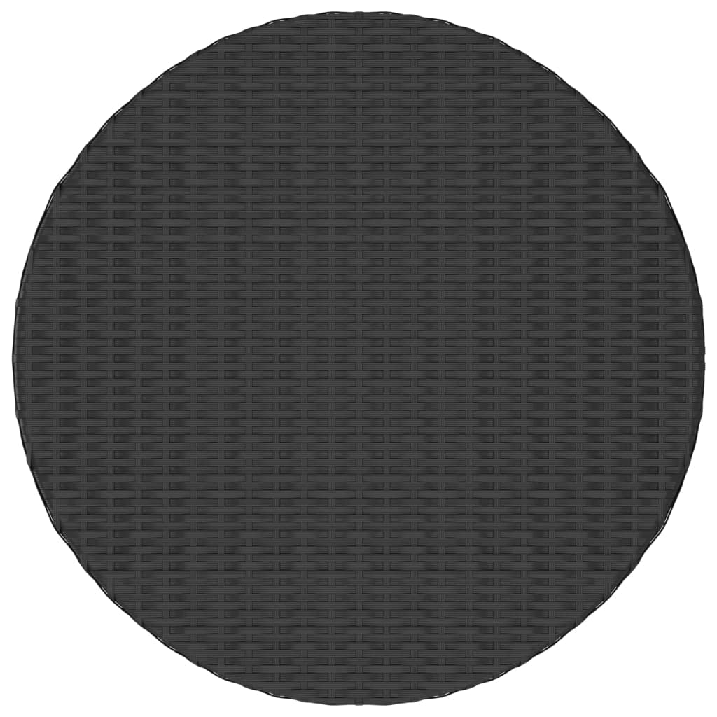 Gartentisch Schwarz 70x70x73 cm Poly Rattan