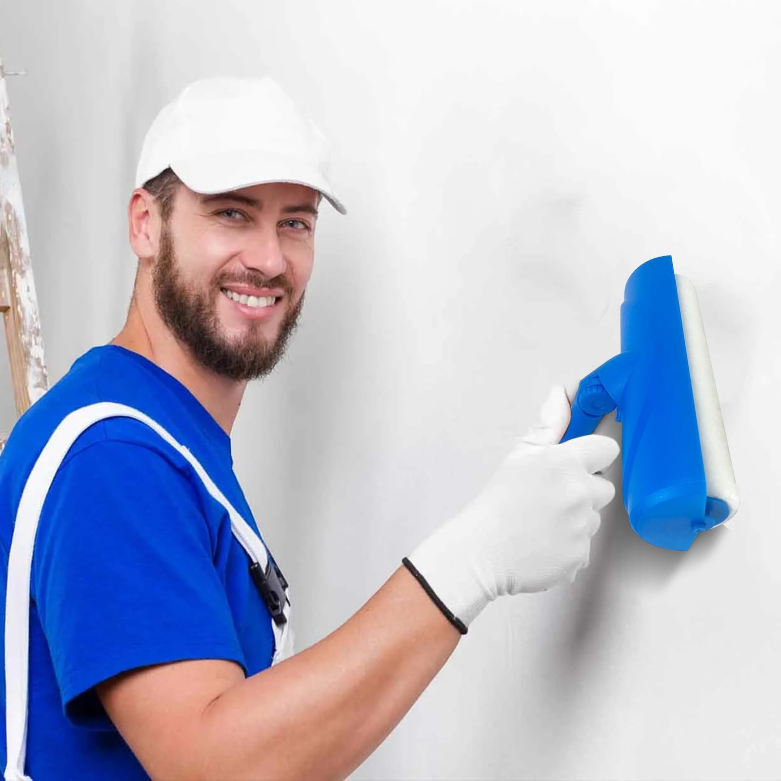 Rullo per pittura a soffitto, 120 x 25 x 4,5 cm, impugnatura da tavolo, strumento per pittura interna per pareti e pellicce, per uso domestico, soggiorno, facile da applicare, soluzione per pittura