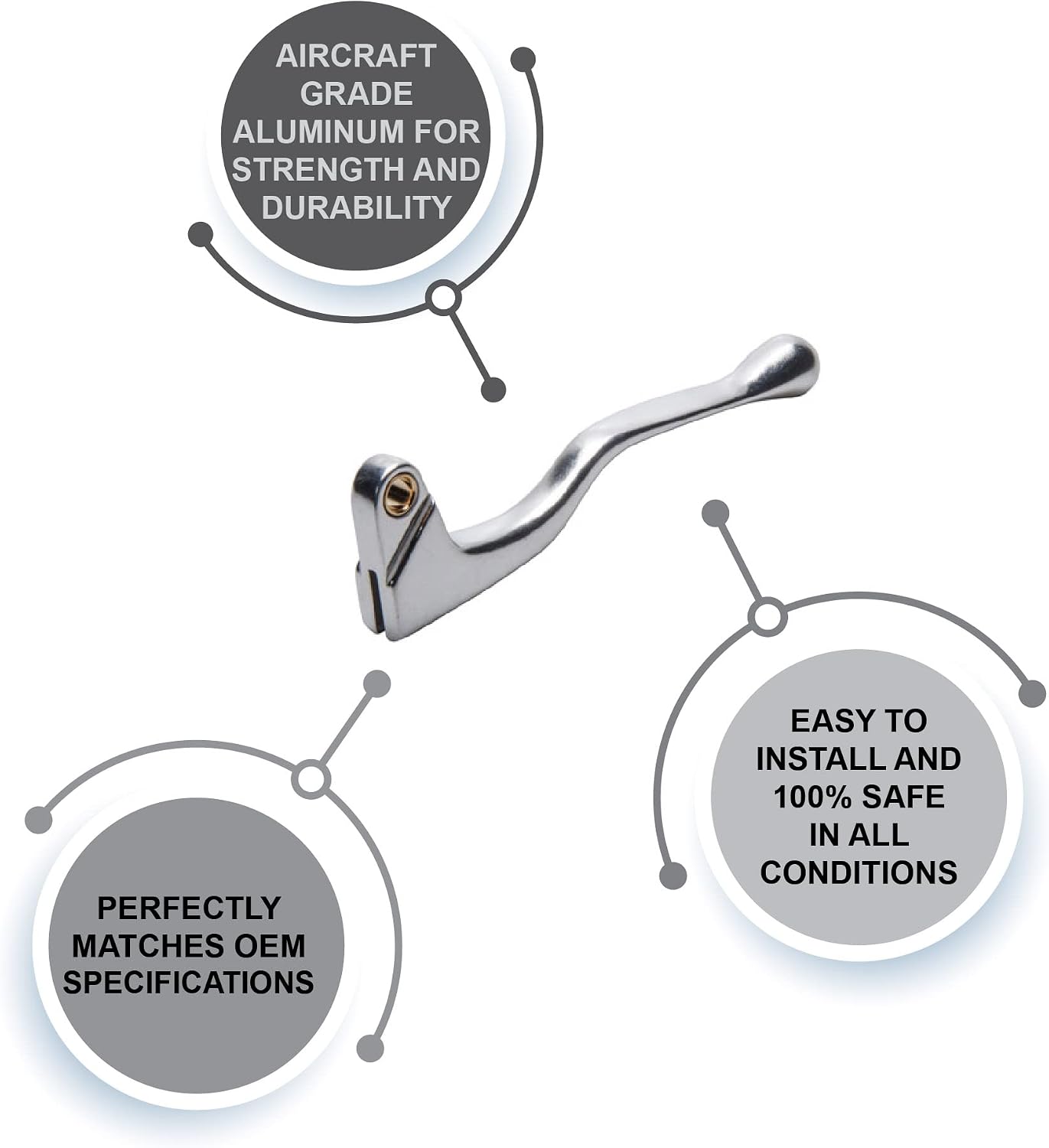Tusk Clutch Lever Black Compatible with Kawasaki KLR650 1987-2007/GEN1