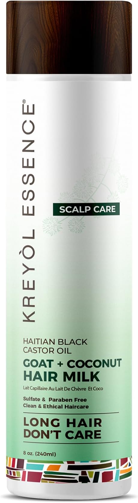 Kreyol Essence – 8 Oz HAIR MILK, Curl Quencher, Haitian Black Castor Oil, Goat and Coconut Hair Milk, Scalp Care, Smooth and Define Wavy Hair