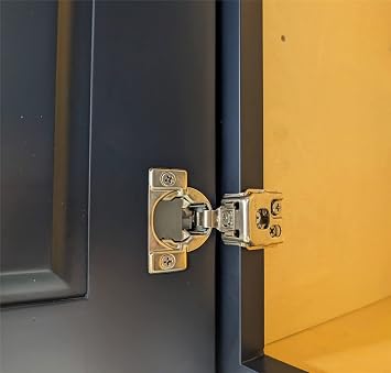 Soft Close 1-1/4 Overlay Cabinet Hinge Cabinet Kitchen Hardware Kitchen Cabinet Door Hinges with Screws 105 Degree 6 Ways 3 Cam Adjustment