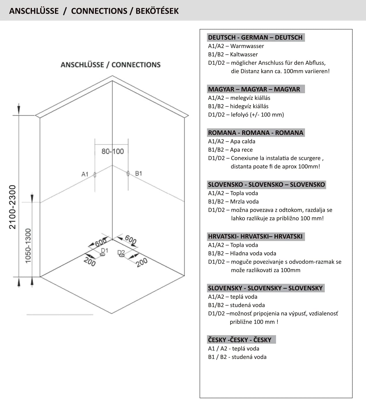 Box doccia quadrato Forte 80x80