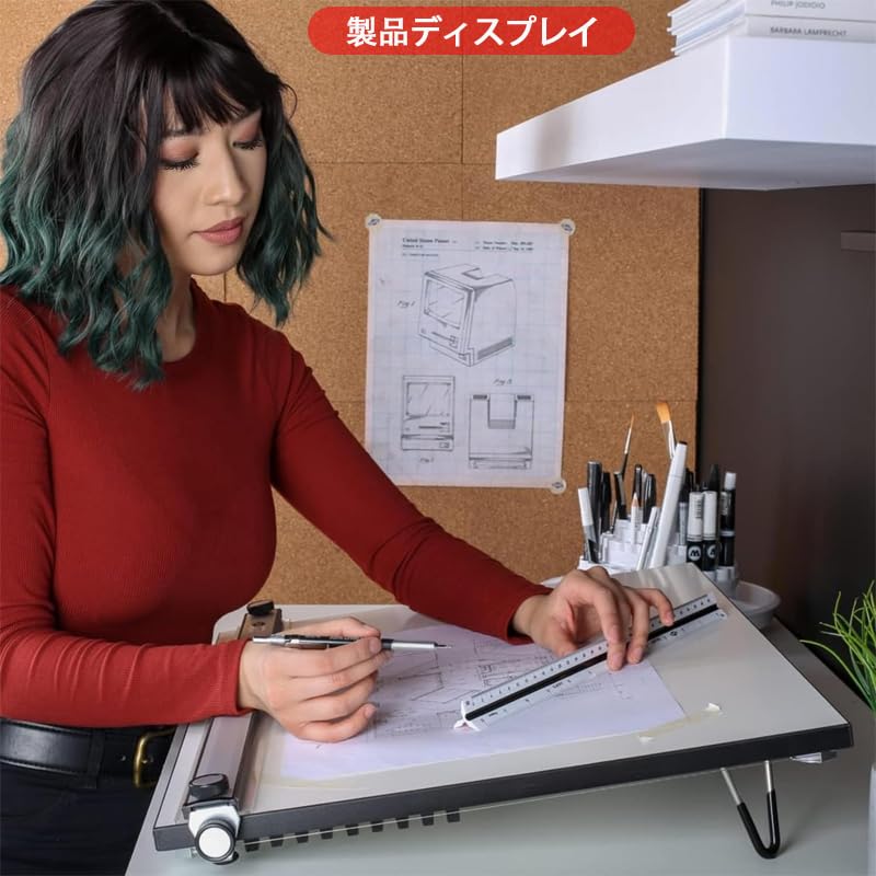 Amazon | A2 製図板 建築士 建築製図板 平行定規 マグネット製図