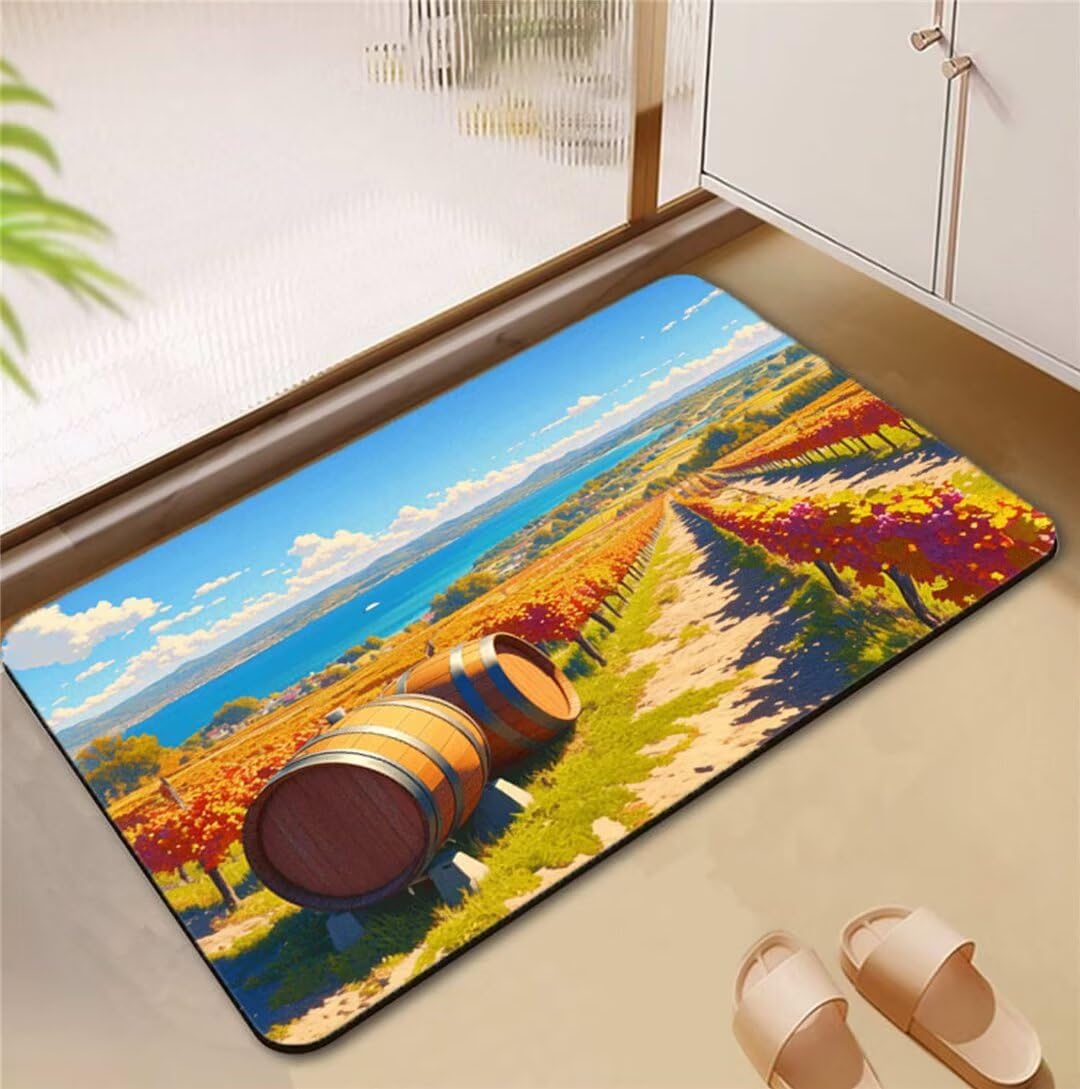 Tapis salle de bain antidérapant lavable 50x80cm pour éviter les glissades