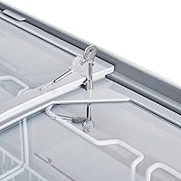 Vista 7 de Nexel Congelador de helado, tapa de vidrio curvada, 49"W