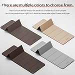 Foldable Yoga Mat,Exercise Mats for Home Workout,Comfortable and Durable,8mm Thick-Portable Folding Mat,Non Slip,Pilates Mat Thick,Outdoor Use,Meditation,Travel,Camping(71"x24" x0.31") (Latte with black coffee)