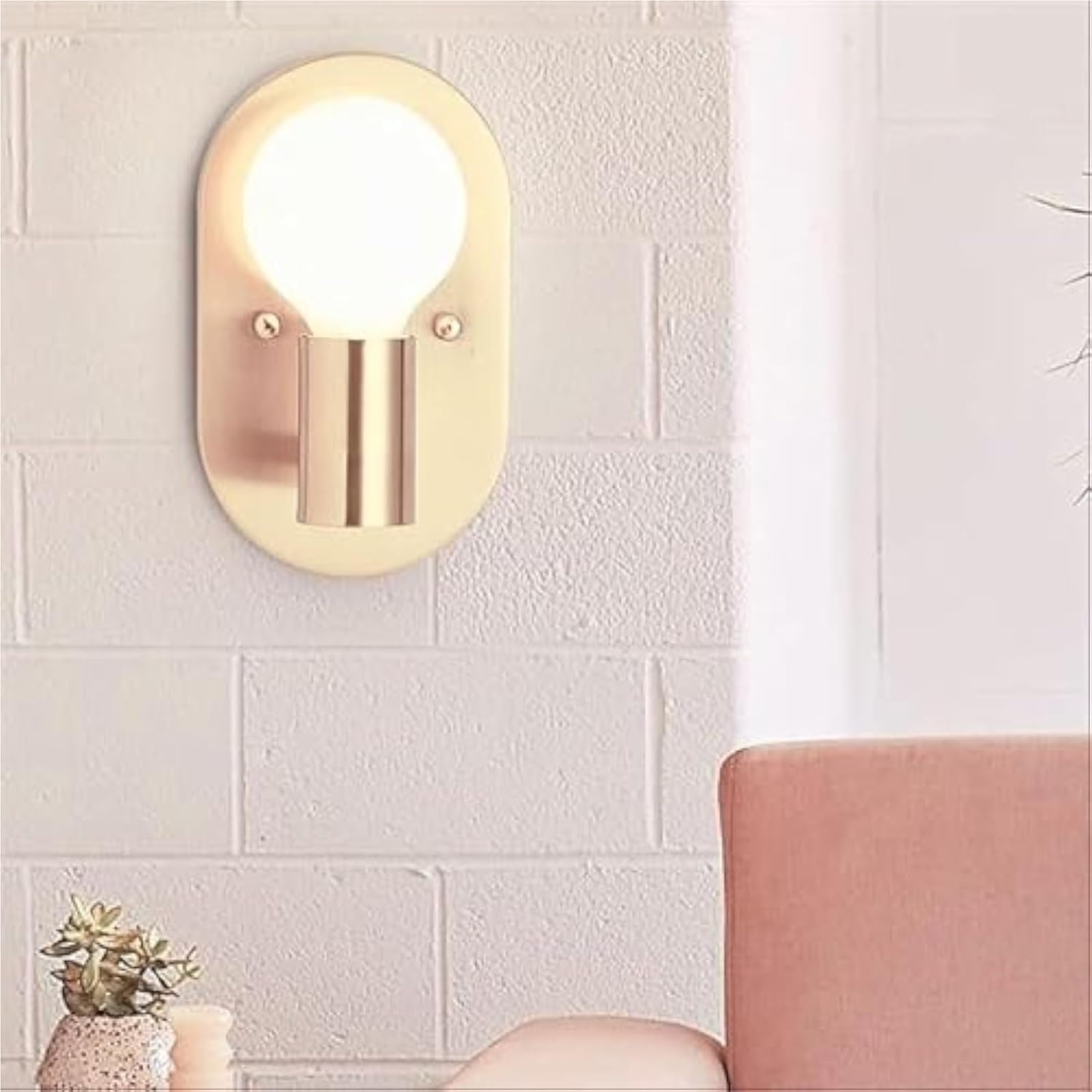 Europejska złota lampa ścienna E27 w stylu retro, owalna, metalowa, do sypialni, na korytarz, dekoracja nocna, lampa sufitowa
