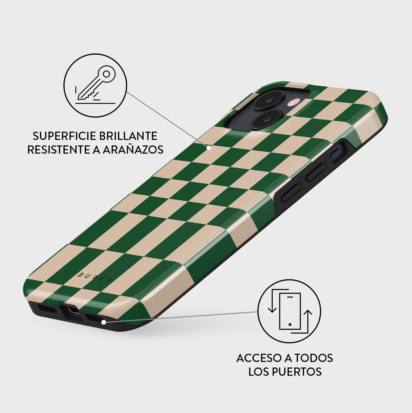 BURGA Funda Compatible con iPhone 14 Plus Unisex – Diseño Híbrido Doble Capa TPU Absorción Impactos, Exterior Duradero Resistente Arañazos, Borde Elevado Protección Pantalla y Uso Diario