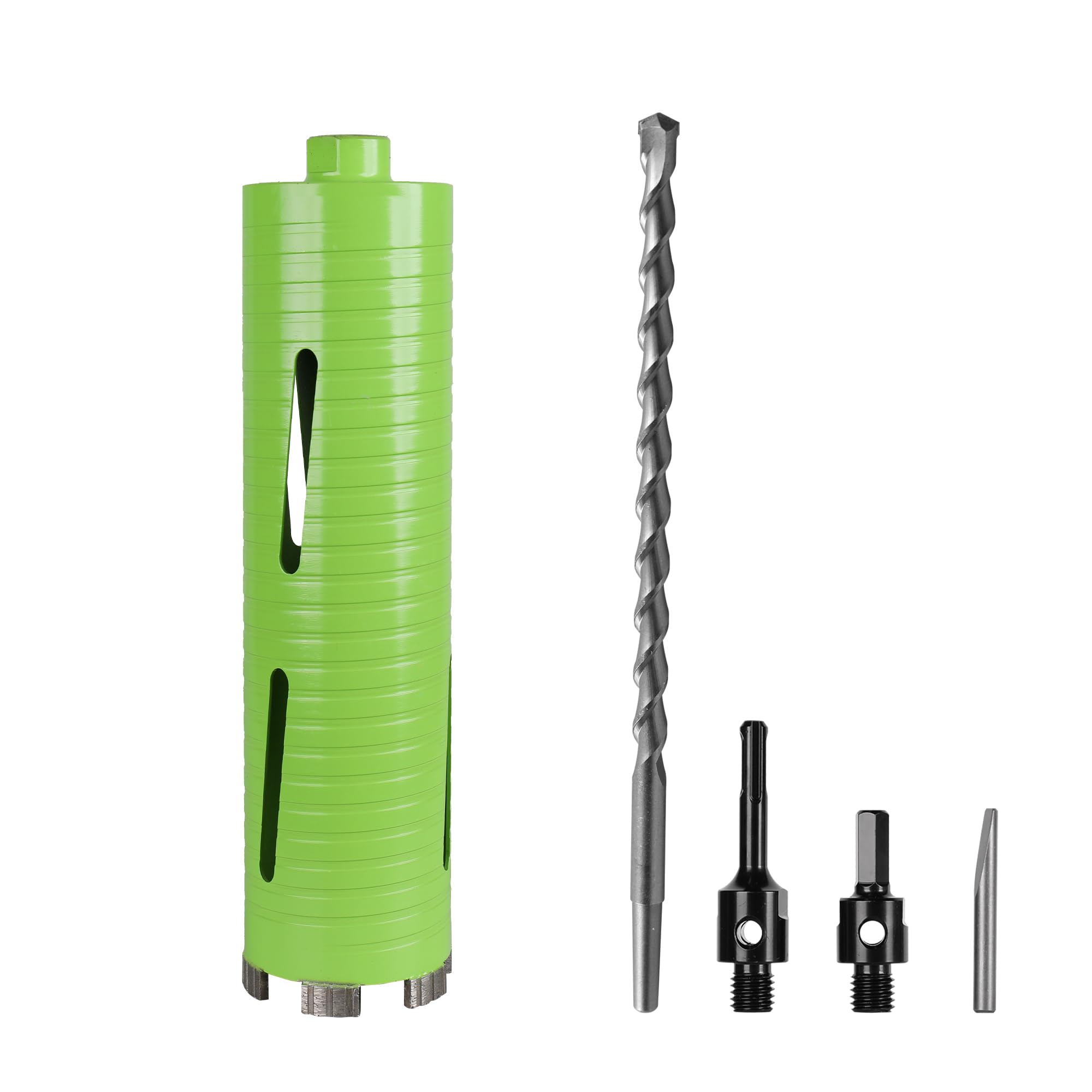 Dry Core Drill Bit Kit - 2.5" with Adapters -27