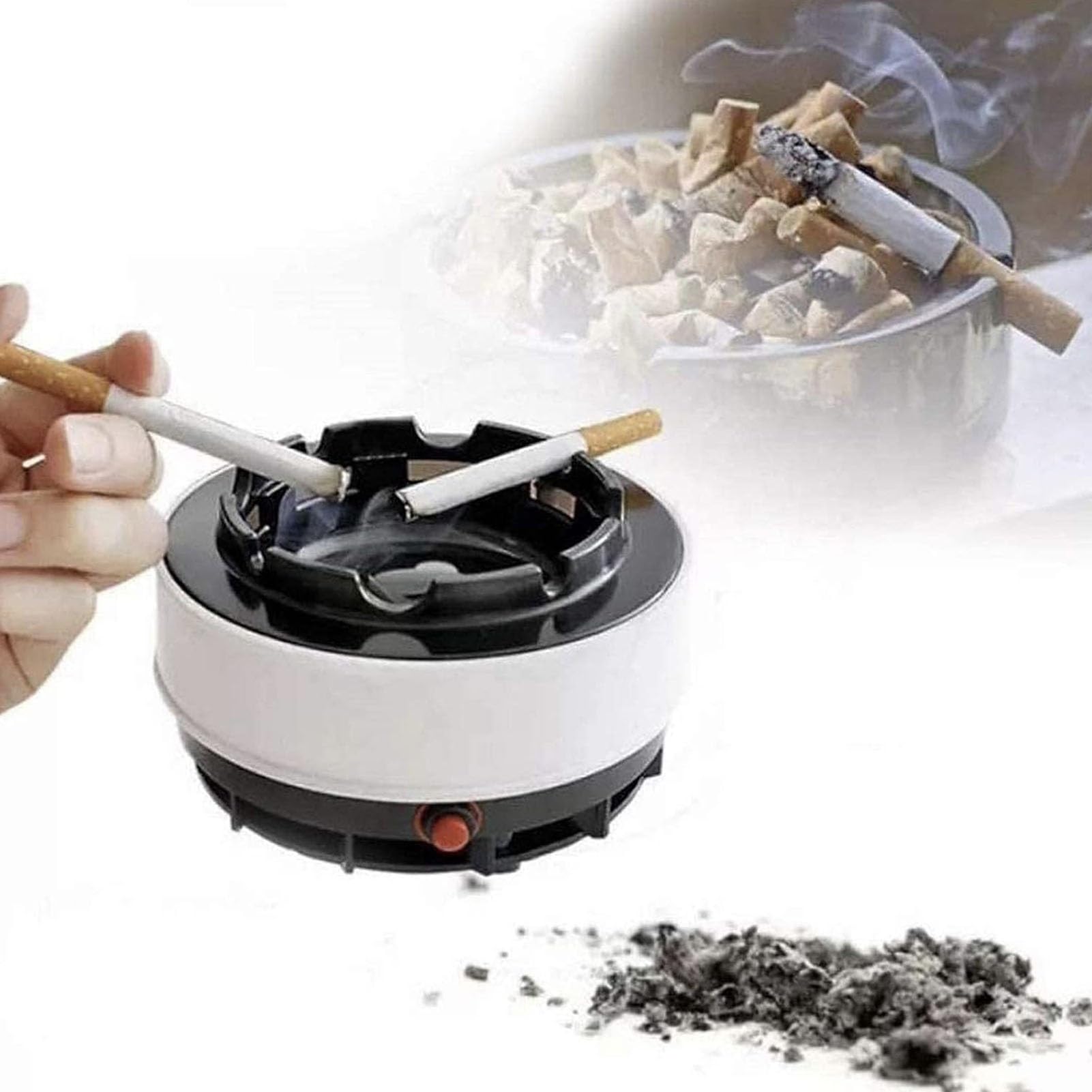 Smoke Free Ashtray Battery Operated Smokeless Air Purifier Automatic Smoking Ashtray Reduces Smoke and Ash Odors