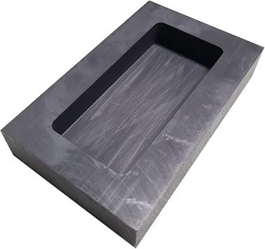 Gold Silver Graphite Ingot Mold Mould Crucible for Melting Casting Refining 2kg Flat