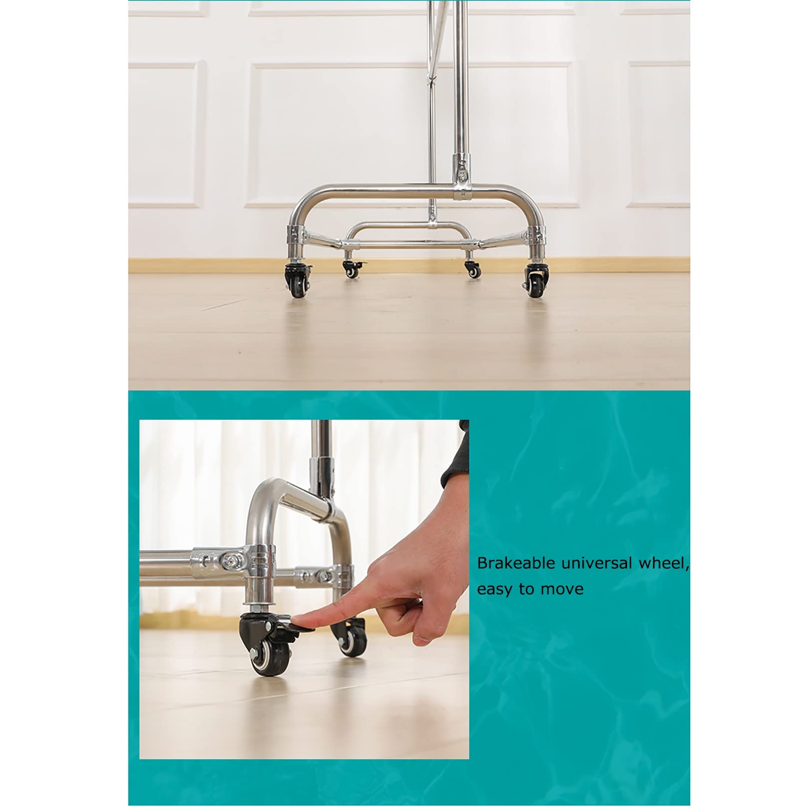 Besen- und Mopphalter, Besen- und Moppständer, kann verschoben Werden, Reinigungswerkzeugwagen, Besenhalter-Organizer, beweglicher Schrank, Aufbewahrungsschrank, Moppständer, Werkz