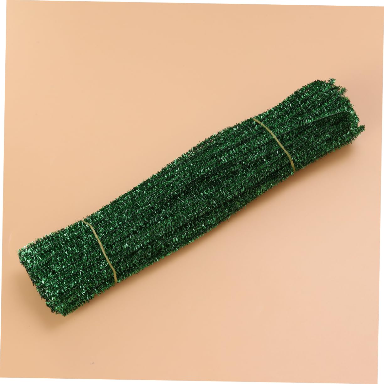 DOITOOL 100pcs Creative Present Chenille Tinsel Garland Christmas Decorations Christmas Tree Xmas Decor Christmas Party Decorations Ornament Trees Twisted Stem Strip Christmas Garlands Green