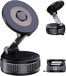 Suporte de telefone magnético a vácuo nano gel atualizado 2026 para carro, [68+LBS sucção e 20 super ímãs] Suporte de carro ajustável de 360° para Magsafe iPhone 17 Pro Max Air 16 15 14 13 12 Plus